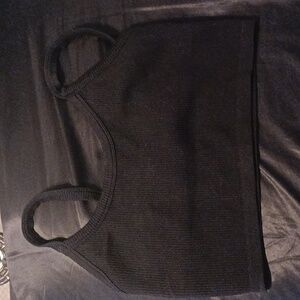 Black Crop Top with Scoop Neckline